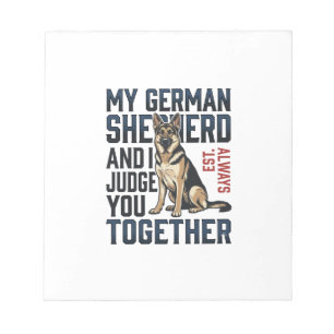 Deutscher Schäferhund-Shirt Lustiger Hundeliebhabe Notizblock
