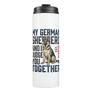Deutscher Schäferhund-Shirt Lustiger Hundeliebhabe Thermosbecher