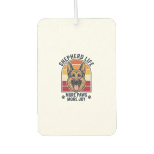 Deutscher Schäferhund-Shirt Retro-Gravur Hunde-Lie Autolufterfrischer
