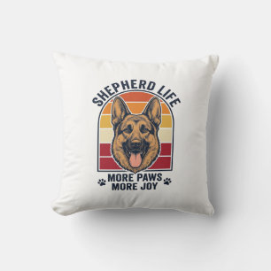 Deutscher Schäferhund-Shirt Retro-Gravur Hunde-Lie Kissen