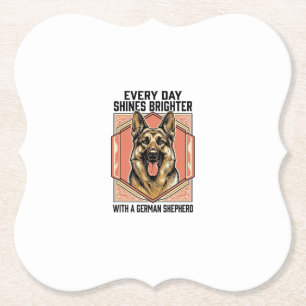 Deutscher Schäferhund-Shirt Vintage Gravur Hunde L Untersetzer