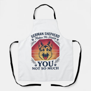 Deutscher Schäferhund Sie Hund Retro Sonnenunterga Schürze
