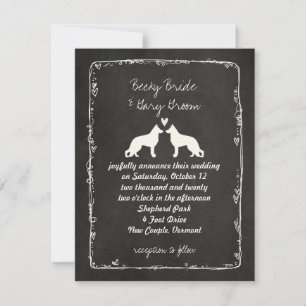 Deutscher Schäferhund Silhouetten Hochzeit Einladung