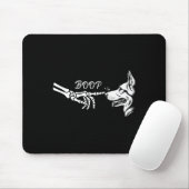 Deutscher Schäferhund Skeleton Hand Boop Halloween Mousepad (Mit Mouse)