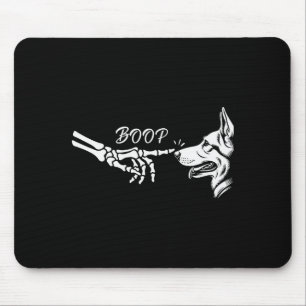 Deutscher Schäferhund Skelett Hand Boop Halloween Mousepad