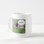 Deutscher Schäferhund-Spaß Kaffeetasse (Vorderseite Links)