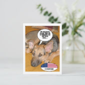 Deutscher Schäferhund-Spaß Postkarte (Stehend Vorderseite)