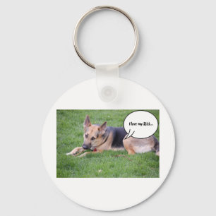 Deutscher Schäferhund-Spaß Schlüsselanhänger