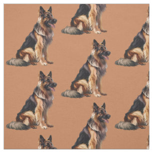 Deutscher Schäferhund Spaß Tier Kunst Stoff