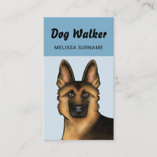 Deutscher Schäferhund-Spaziergang-Haustierservice  Visitenkarte