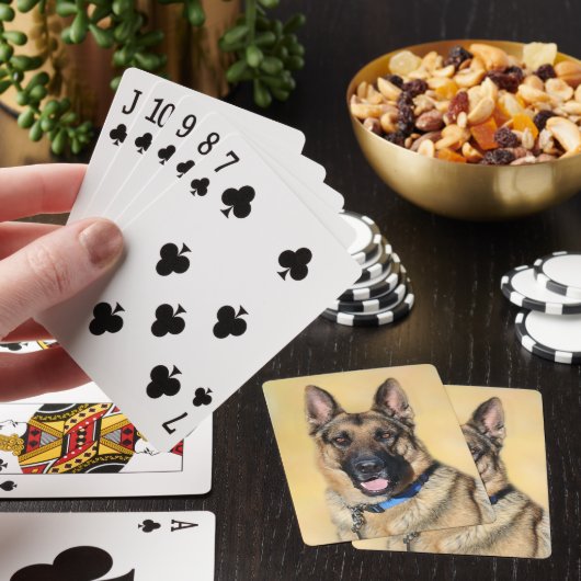 Deutscher Schäferhund Spielkarten (In Situ)