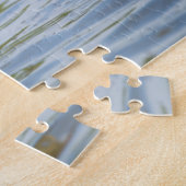 Deutscher Schäferhund springt ins Wasser Puzzle (Seite)