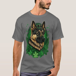 Deutscher Schäferhund St. Patricks Tag T-Shirt