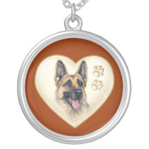 Deutscher Schäferhund Sterling Necklace Juwelier