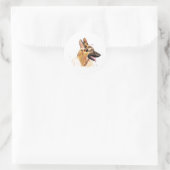 Deutscher Schäferhund Sticker Kunst (Tasche)