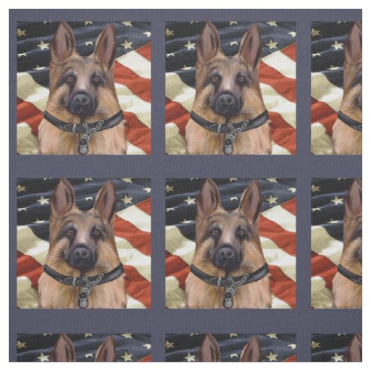 DEUTSCHER SCHÄFERHUND STOFF (Muster)