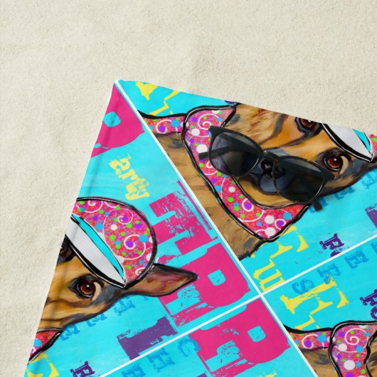 Deutscher Schäferhund Strandtuch (Beispiel)