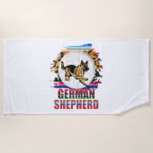 Deutscher Schäferhund Strandtuch (Vorderseite)