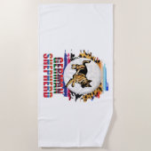 Deutscher Schäferhund Strandtuch (Vorderseite)