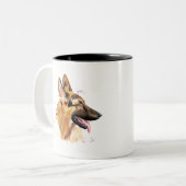 Deutscher Schäferhund Tasse – GSD Hund Kaffeetasse (Vorderseite Links)