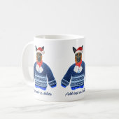 Deutscher Schäferhund trägt hässlichen Sweater Hun Kaffeetasse (Vorderseite Links)