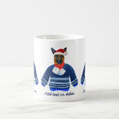 Deutscher Schäferhund trägt hässlichen Sweater Hun Kaffeetasse (Mittel)