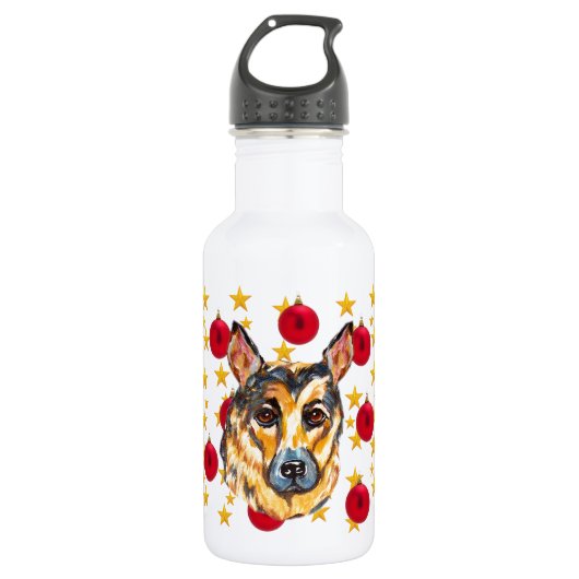 DEUTSCHER SCHÄFERHUND TRINKFLASCHE (Vorderseite)