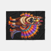 Deutscher Schäferhund Truthahn Lustiger Erntedankf Fleecedecke (Vorderseite (Horizontal))