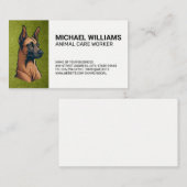 Deutscher Schäferhund | Turf | Tierdienst Visitenkarte (Vorne/Hinten)