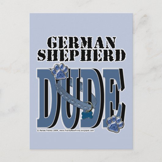 Deutscher Schäferhund-TYP Postkarte (Vorderseite)