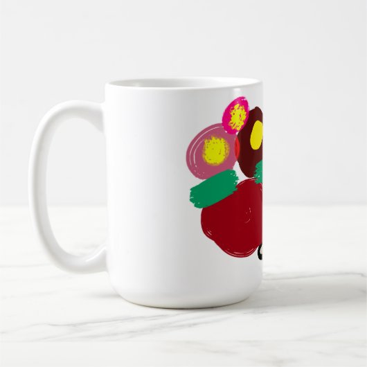 Deutscher Schäferhund und Blumen gut Kaffeetasse (Links)