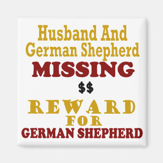 Deutscher Schäferhund und Ehemann Vermisste Belohn Magnet
