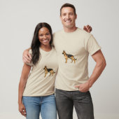 Deutscher Schäferhund und Hundefutter Doppelseitig T-Shirt (Unisex)
