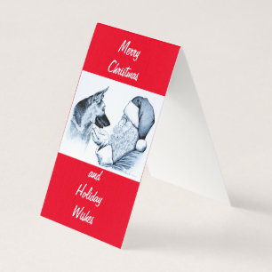 Deutscher Schäferhund und Weihnachtsmann