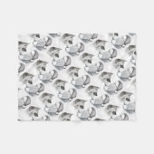 Deutscher Schäferhund und Weihnachtsmann Fleecedecke (Vorderseite (Horizontal))
