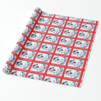 Deutscher Schäferhund und Weihnachtsmann frohe Wei Geschenkpapier