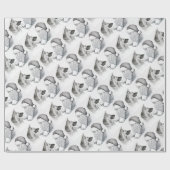 Deutscher Schäferhund und Weihnachtsmann Geschenkpapier (Flach)