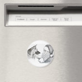 Deutscher Schäferhund und Weihnachtsmann Magnet (In Situ (Geschirrspüler))