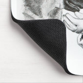 Deutscher Schäferhund und Weihnachtsmann Mousepad (Ecke)