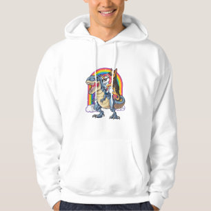 Deutscher Schäferhund Unicorn Dinosaur T rex Funny Hoodie