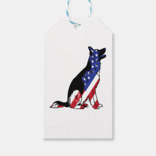 Deutscher Schäferhund Usa Flag Patriotischer Hund Geschenkanhänger