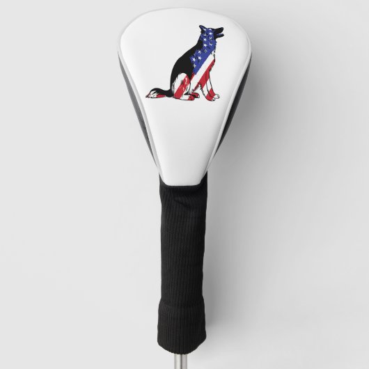 Deutscher Schäferhund Usa Flag Patriotischer Hund Golf Headcover (Vorderseite)