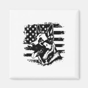 Deutscher Schäferhund Usa-Flagge Sungles Patriotis Magnet