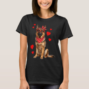 Deutscher Schäferhund Valentinstag Hunde Liebhaber T-Shirt