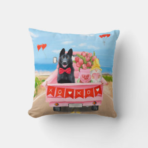 Deutscher Schäferhund Valentinstag Lastwagen Herze Kissen