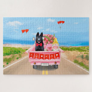 Deutscher Schäferhund Valentinstag LKW Herzen Puzzle