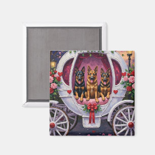 Deutscher Schäferhund Valentinstag Magnet