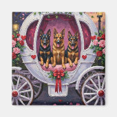 Deutscher Schäferhund Valentinstag  Magnet (Vorne)