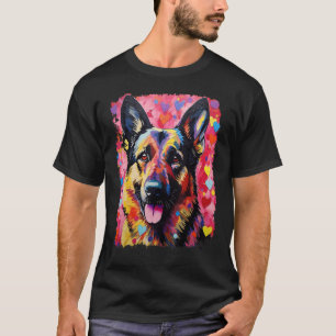 Deutscher Schäferhund Valentinstag T-Shirt