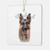 Deutscher Schäferhund-Vater 2 Keramikornament (Links)